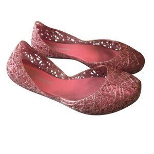 Mel Dreamed by Melissa Campana Girls Glitter Jelly Ballet Flats Pink 13